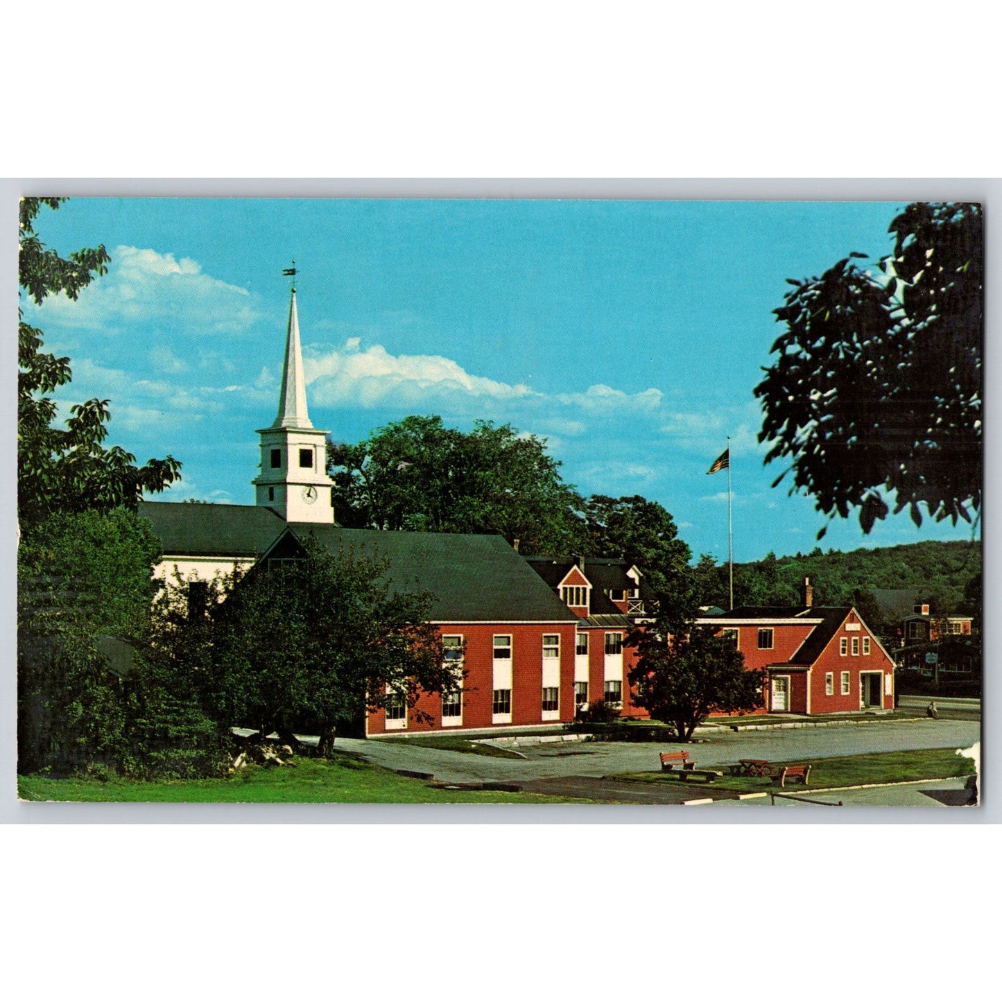 Dublin NH New Hampshire Yankee Magazine Old Farmers Almanac Postcard Used