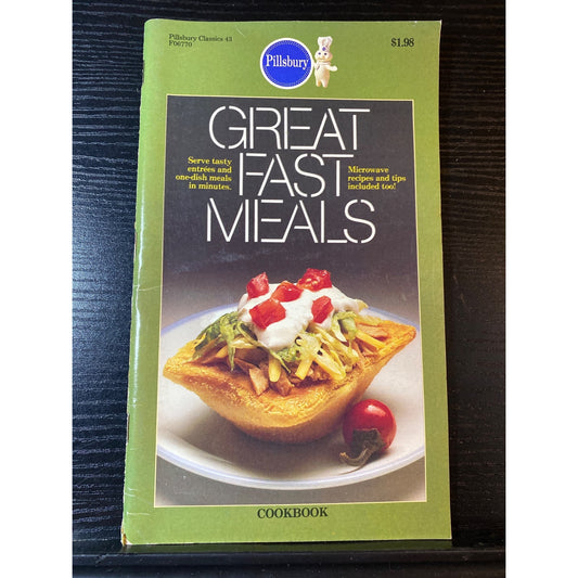 Pillsbury Great Fast Meals Cookbook Booklet 1984 Entrees Salads Pasta Dishes