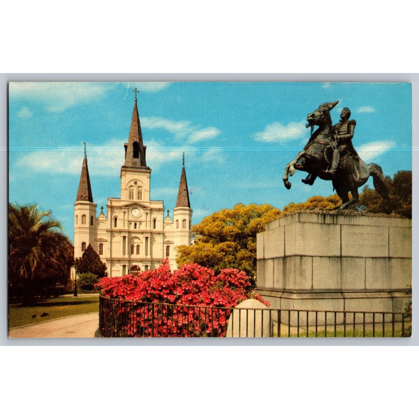 New Orleans LA Louisiana St Louis Cathedral Chrome Postcard Unused
