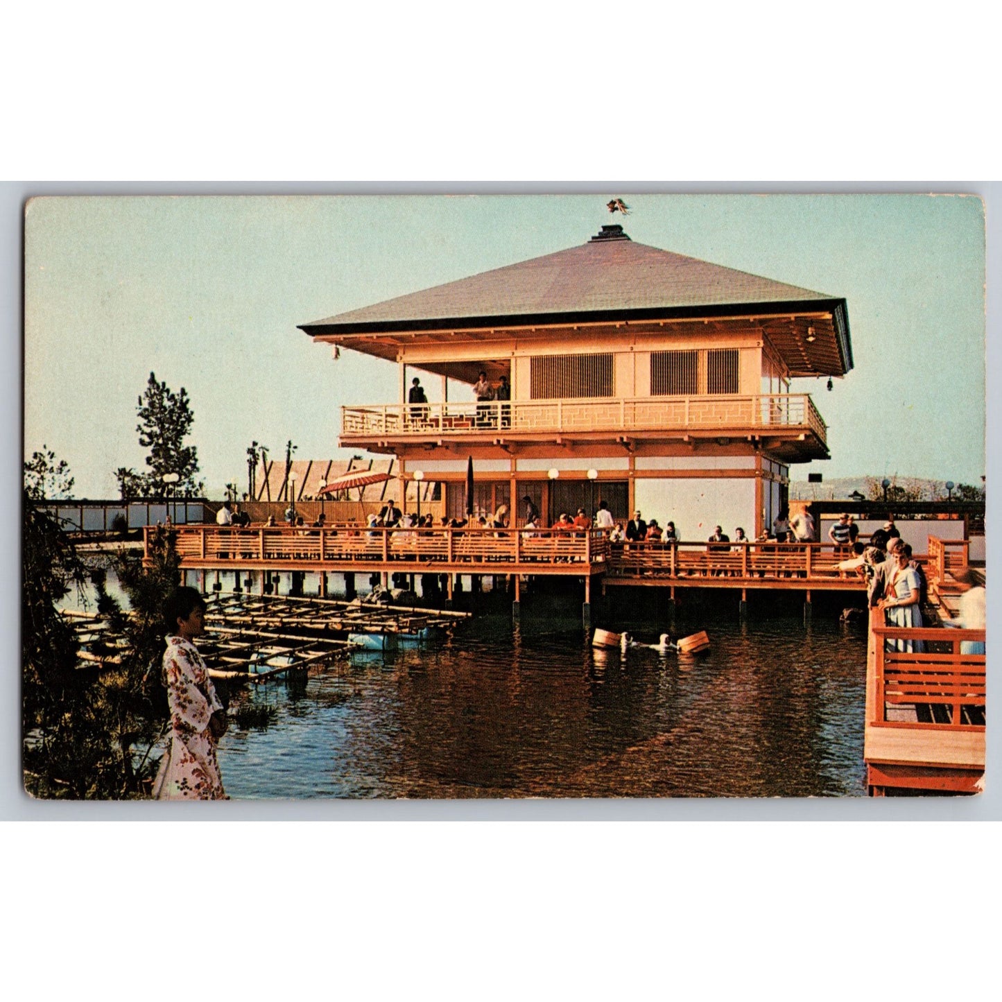 San Diego CA California Sea World Murata Pearl Japanese Village Chrome Postcard