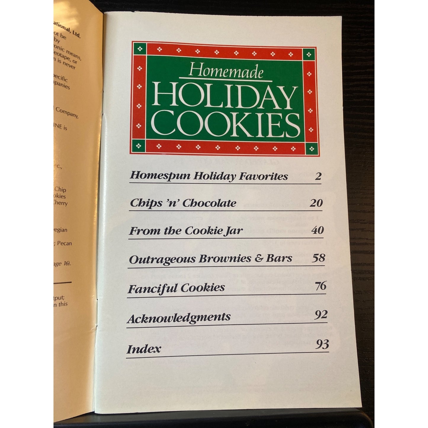 Favorite Brand Name Recipes Cookbook Booklet Homemade Holiday Cookies