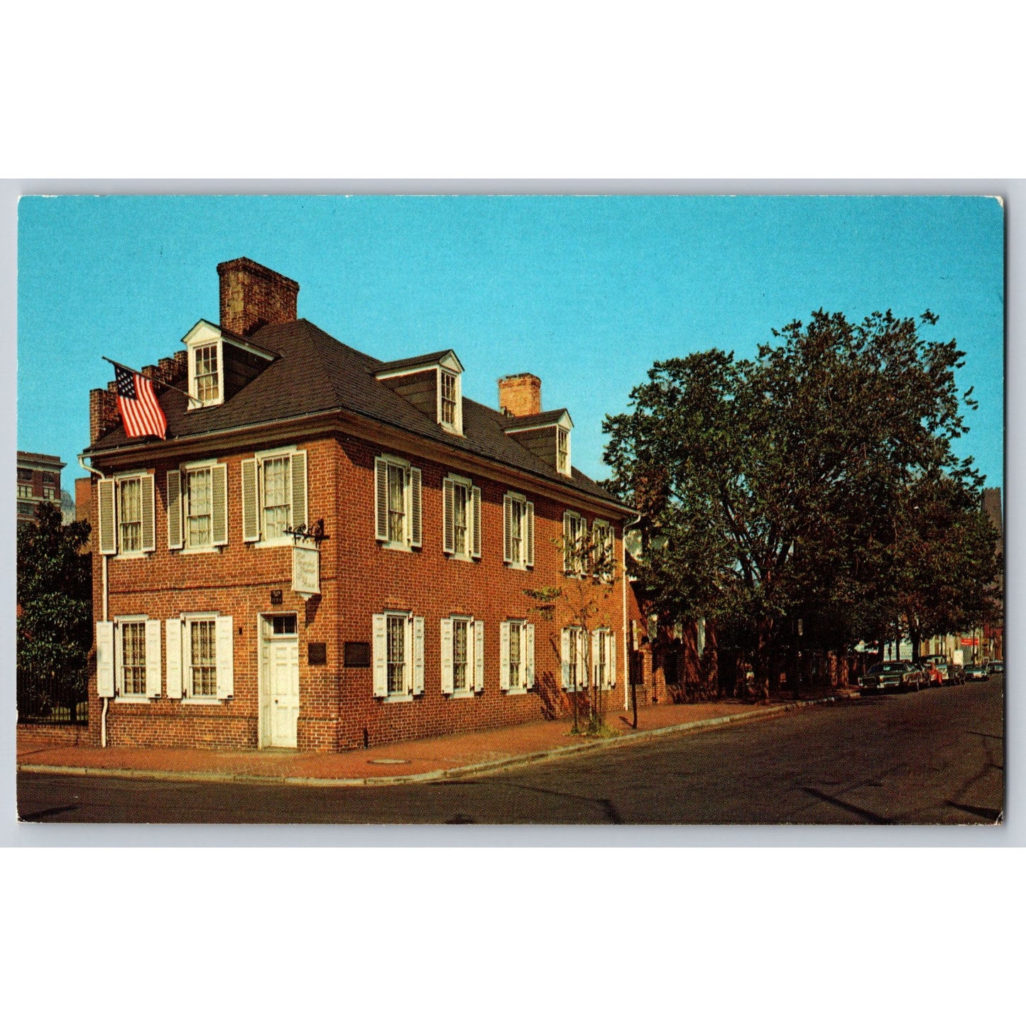 Baltimore MD Maryland The Star Spangled Banner Flag House Chrome Postcard Unused