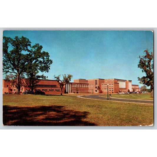 Lynchburg VA Virginia E C Glass High School Chrome Postcard Colourpicture