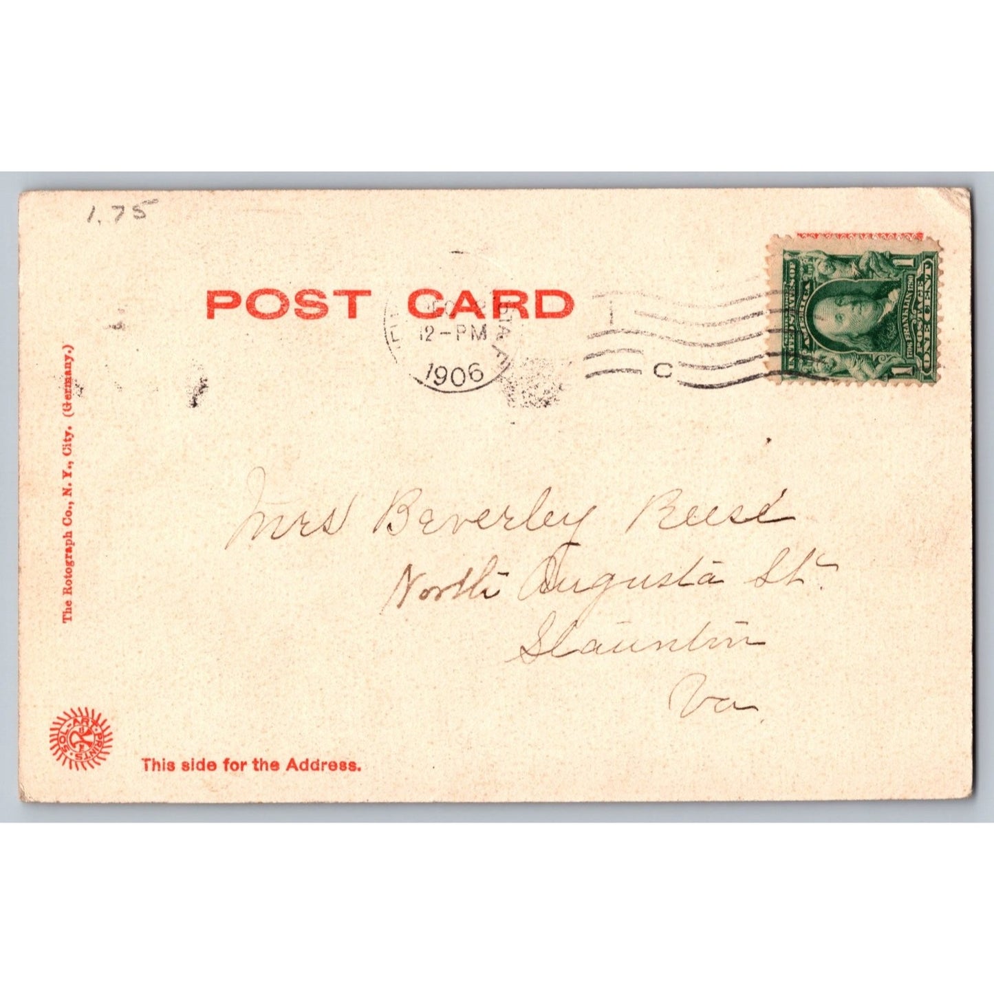 New York City NY NYC Post Office 1906 Undivided Back Postcard Used