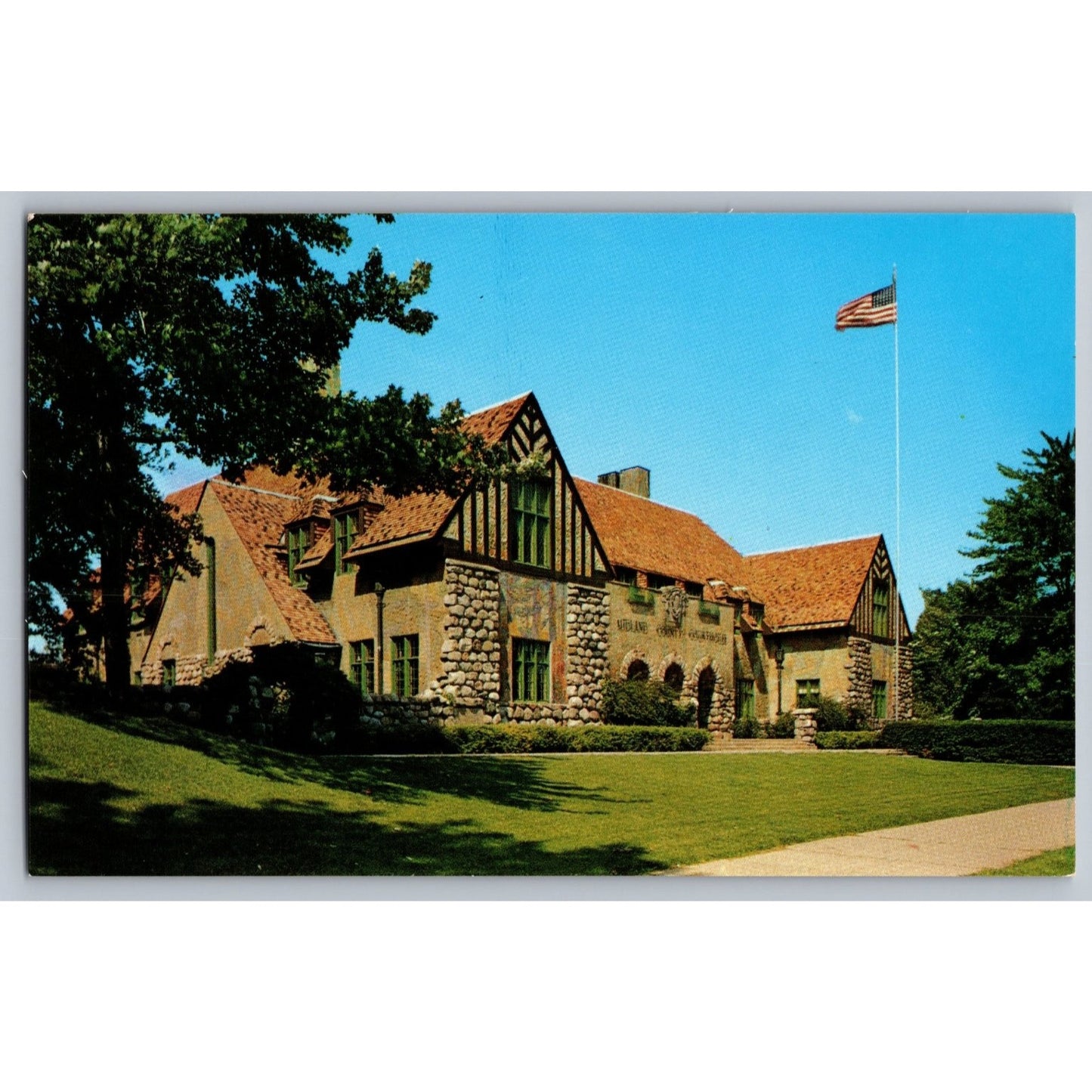 Midland MI Michigan Midland County Courthouse Chrome Unused Postcard Dexter Press