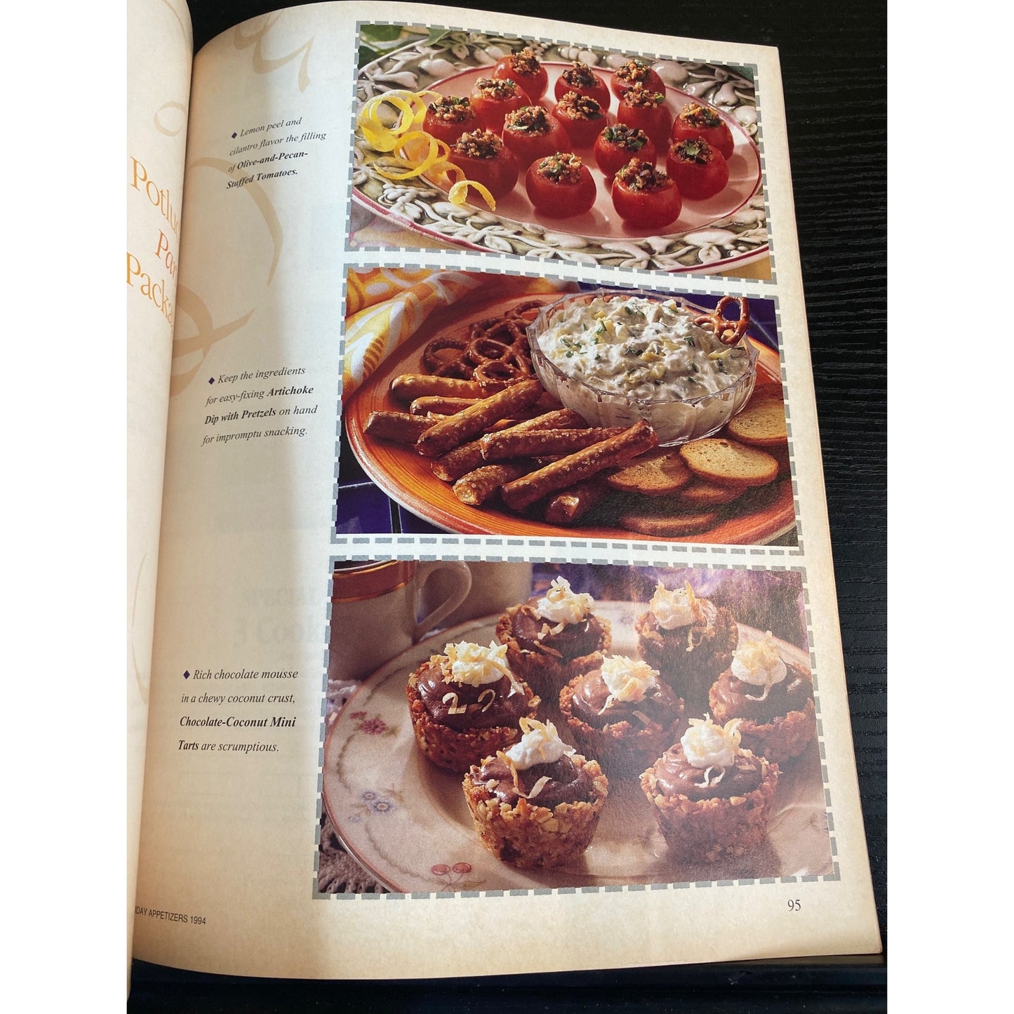 Better Homes And Gardens Magazine 1994 Holiday Appetizers Recipes Tips & Menus