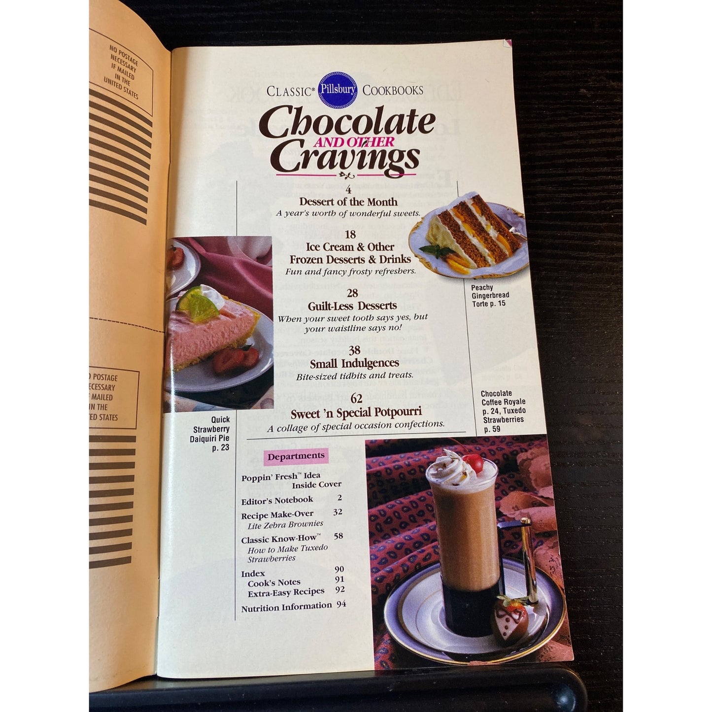 Pillsbury Classic Cookbook Booklet Jan 1993 Chocolate & Other Cravings Desserts