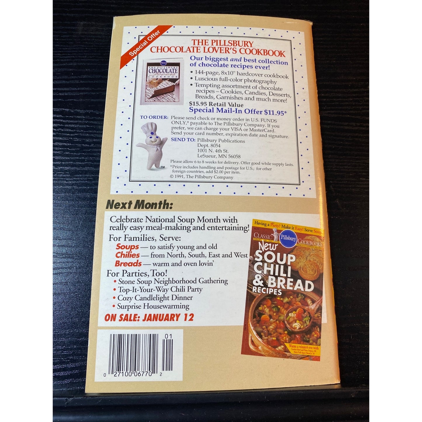 Pillsbury Classic Cookbook Booklet Jan 1993 Chocolate & Other Cravings Desserts