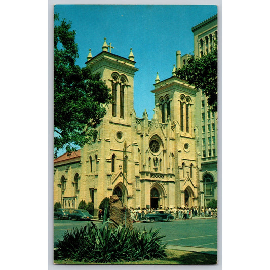 San Antonio TX Texas San Fernando Cathedral Parish Church Chrome Postcard Unused