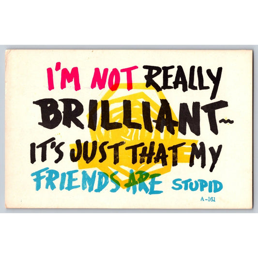 Comic Postcard Humorous Friends Are Stupid Clown O Gram Unused