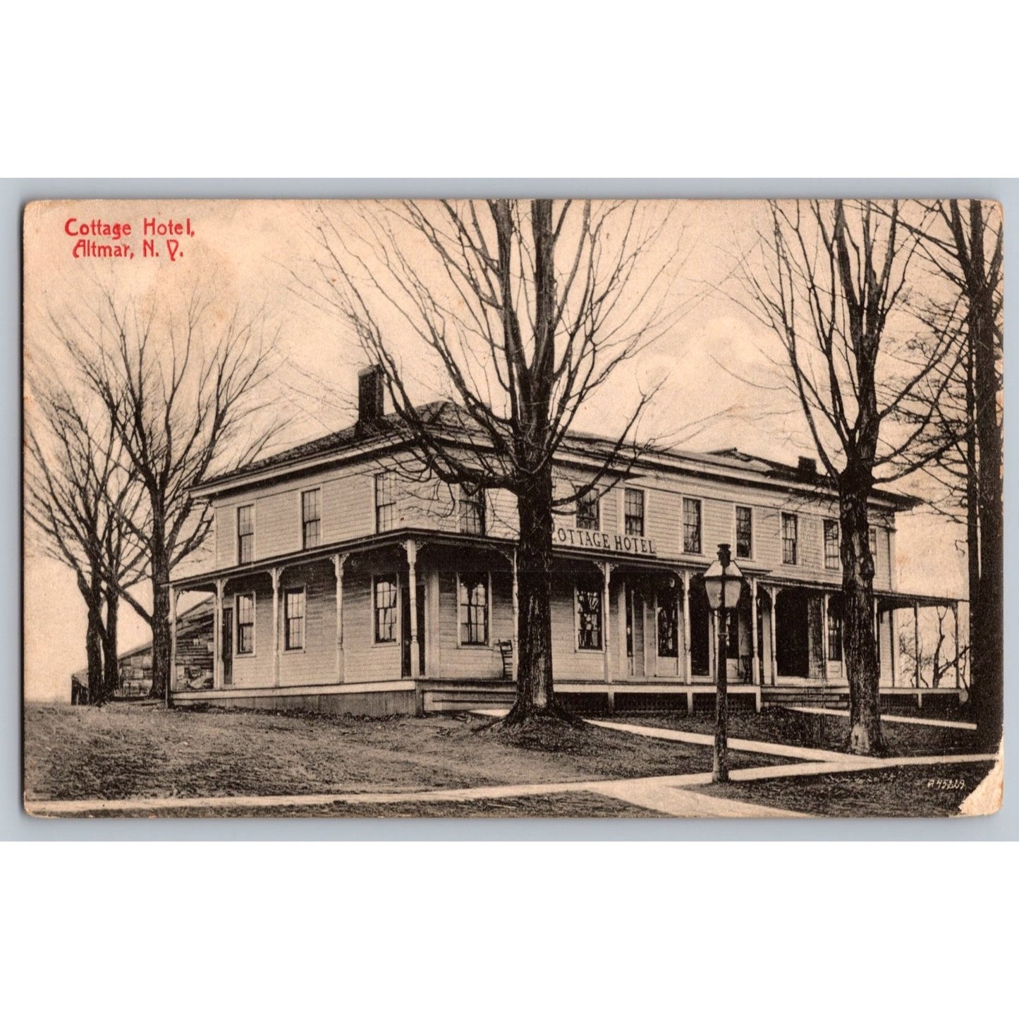 Altmar NY New York Cottage Hotel Divided Back Postcard Unused DA Fradenburgh