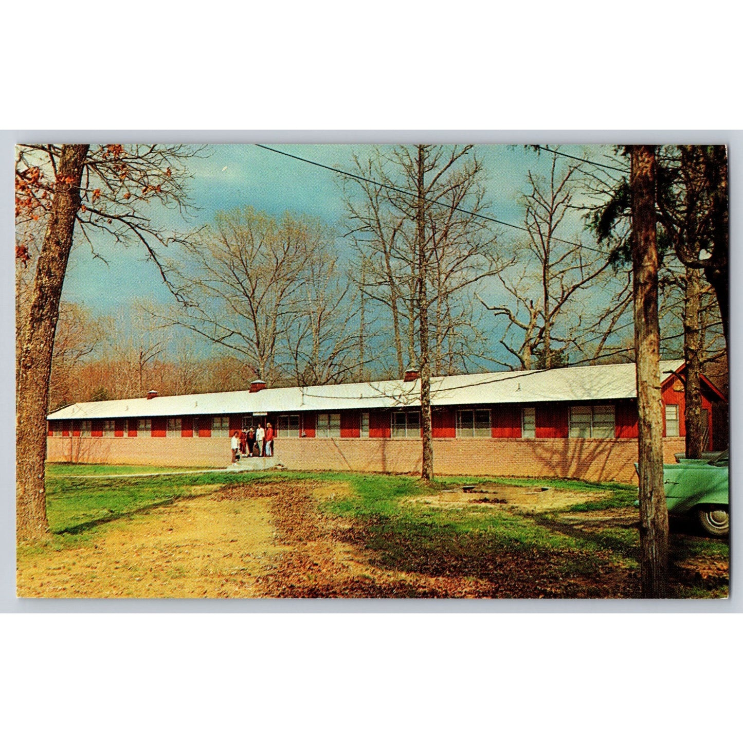Linden TN Tennessee Baptist State Camp Staff House Chrome Postcard Unused