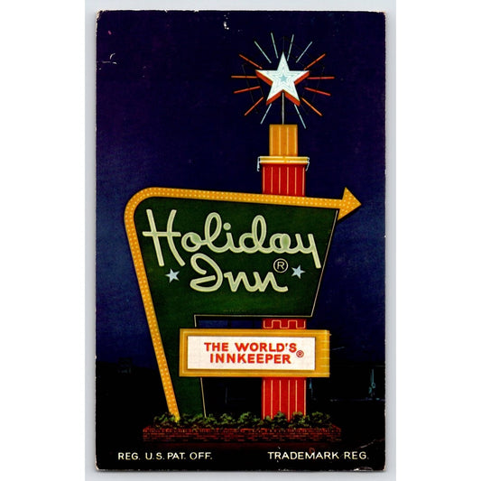 Turbeville SC South Carolina Holiday Inn Hotel Neon Sign Chrome Postcard Unused
