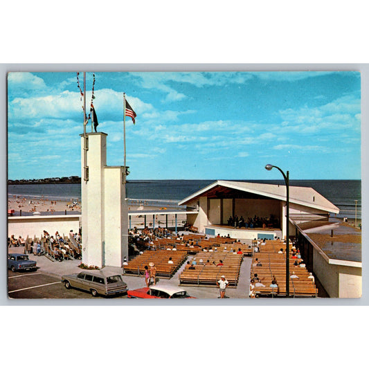 Hampton Beach NH New Hampshire Sea-Shell 1960s Chrome Postcard Unused