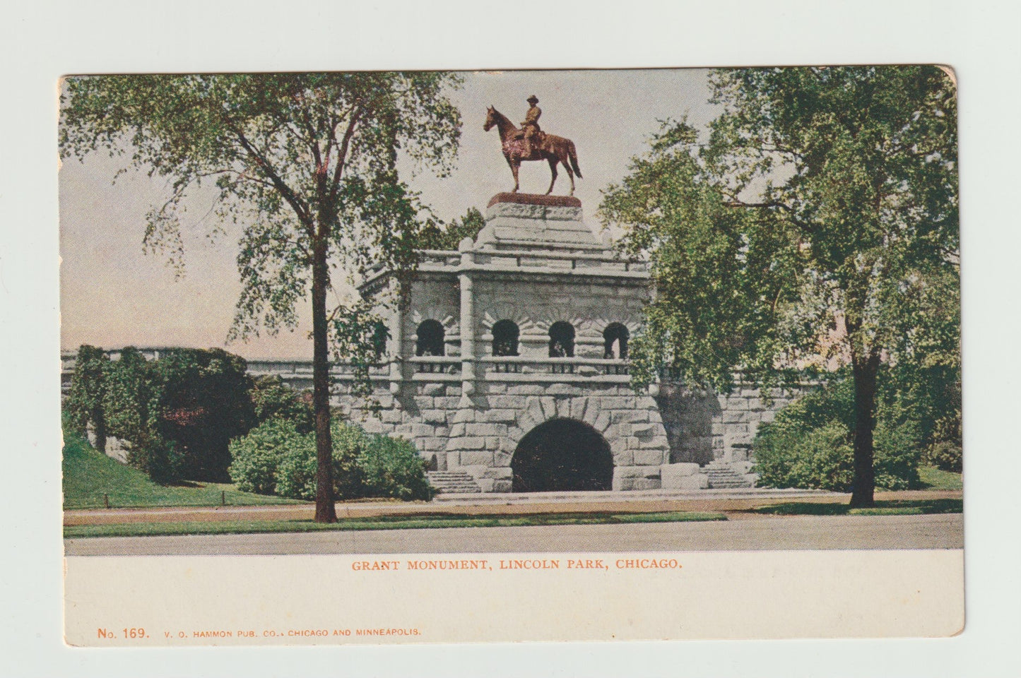 Postcard IL Illinois Chicago Lincoln Park Grant Monument Undivided Back Early 1900s Unused