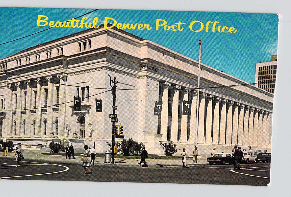 Postcard CO Colorado Denver Main Post Office Chrome 1960s Unused