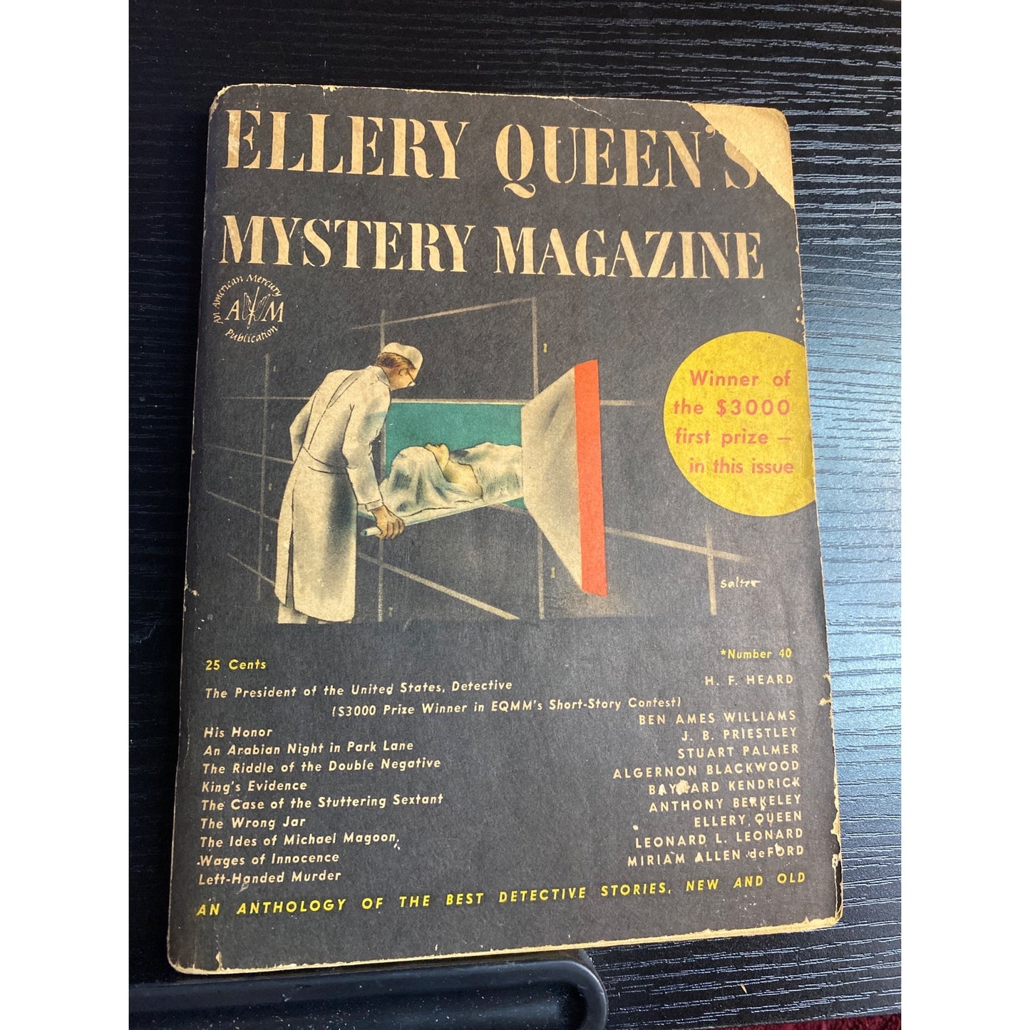 Ellery Queen's Mystery Magazine #40 1949 H.F. Heard Ben Ames Williams