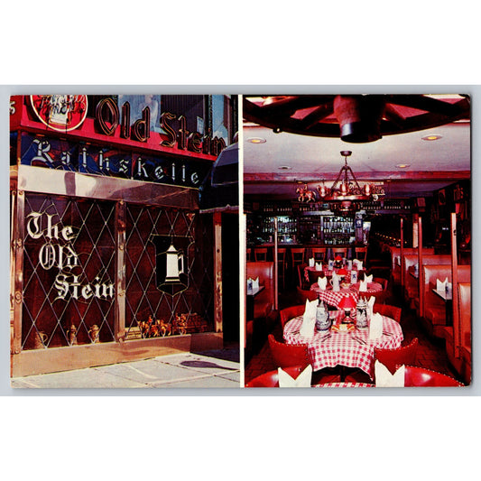 Washington DC The Old Stein Restaurant Rathskeller Two Views Chrome Postcard