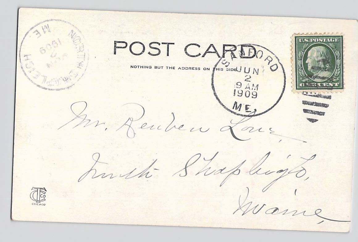 Postcard IL Illinois Peoria County Courthouse Undivided Used 1909