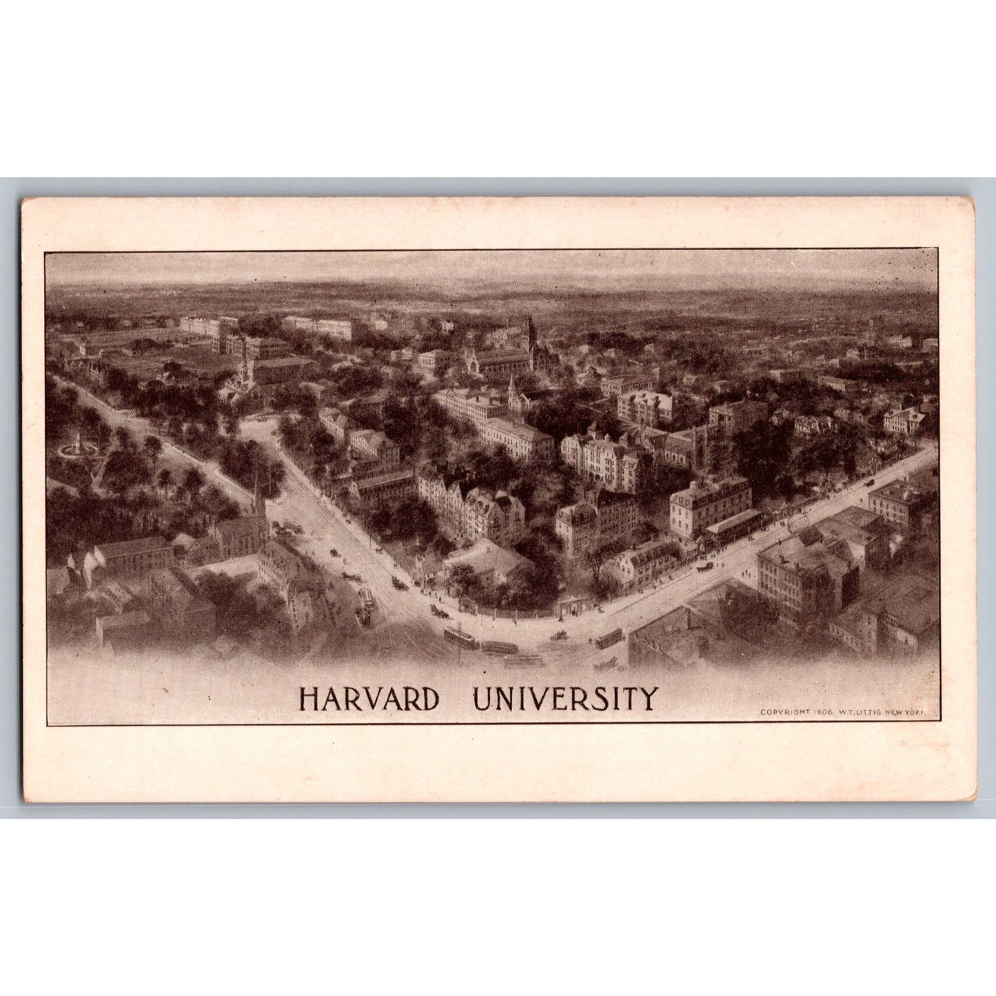 Cambridge MA Massachusetts Harvard University 1906 Divided Back Postcard Tichnor