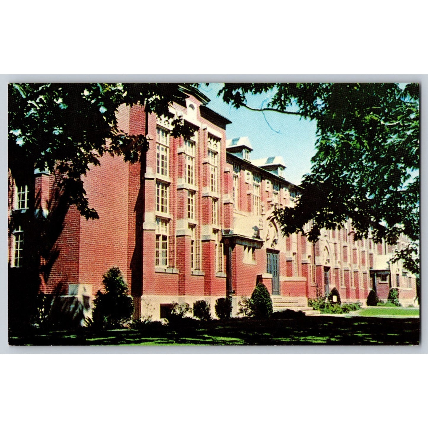 Danvers MA Massachusetts St John's Preparatory School Memorial Hall Postcard