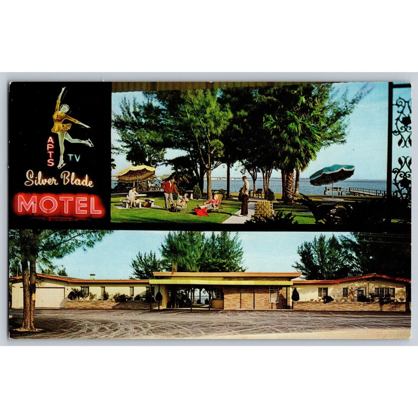 St Petersburg FL Florida Silver Blade Motel Apartments Chrome Unused