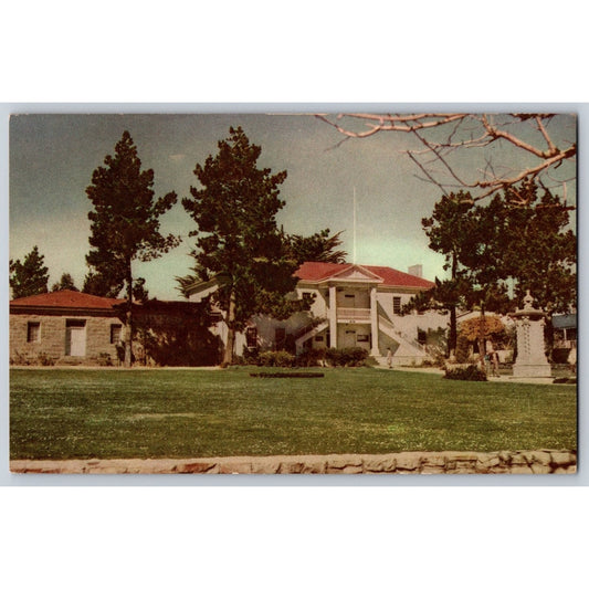 Monterey CA California Colton Hall 1940 Chrome Postcard Union Oil 76 Gasoline