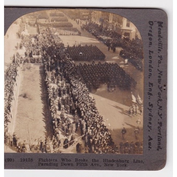 Fighters Who Broke the Hindenburg Line Stereoview Keystone View Co WWI