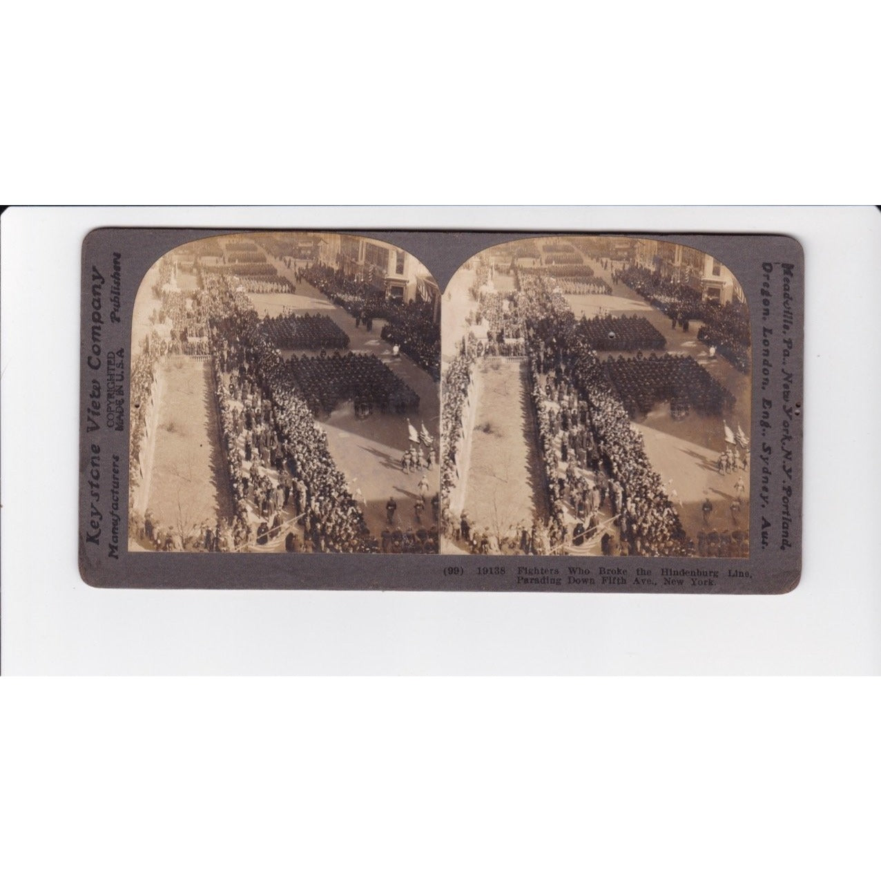 Fighters Who Broke the Hindenburg Line Stereoview Keystone View Co WWI