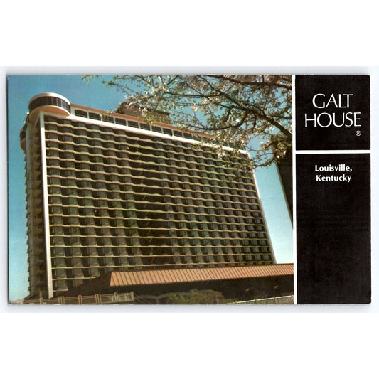 Louisville KY Kentucky Galt House Hotel Chrome Postcard Unused