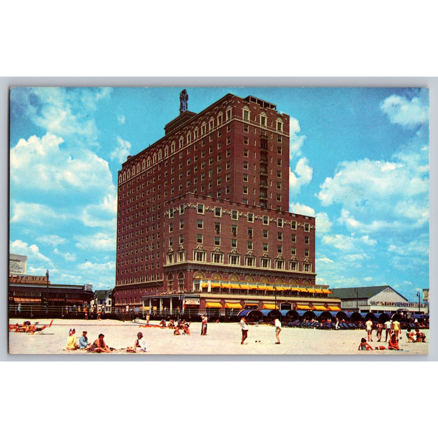 Atlantic City NJ New Jersey Ritz-Carlton Boardwalk Beach Scene Chrome Postcard