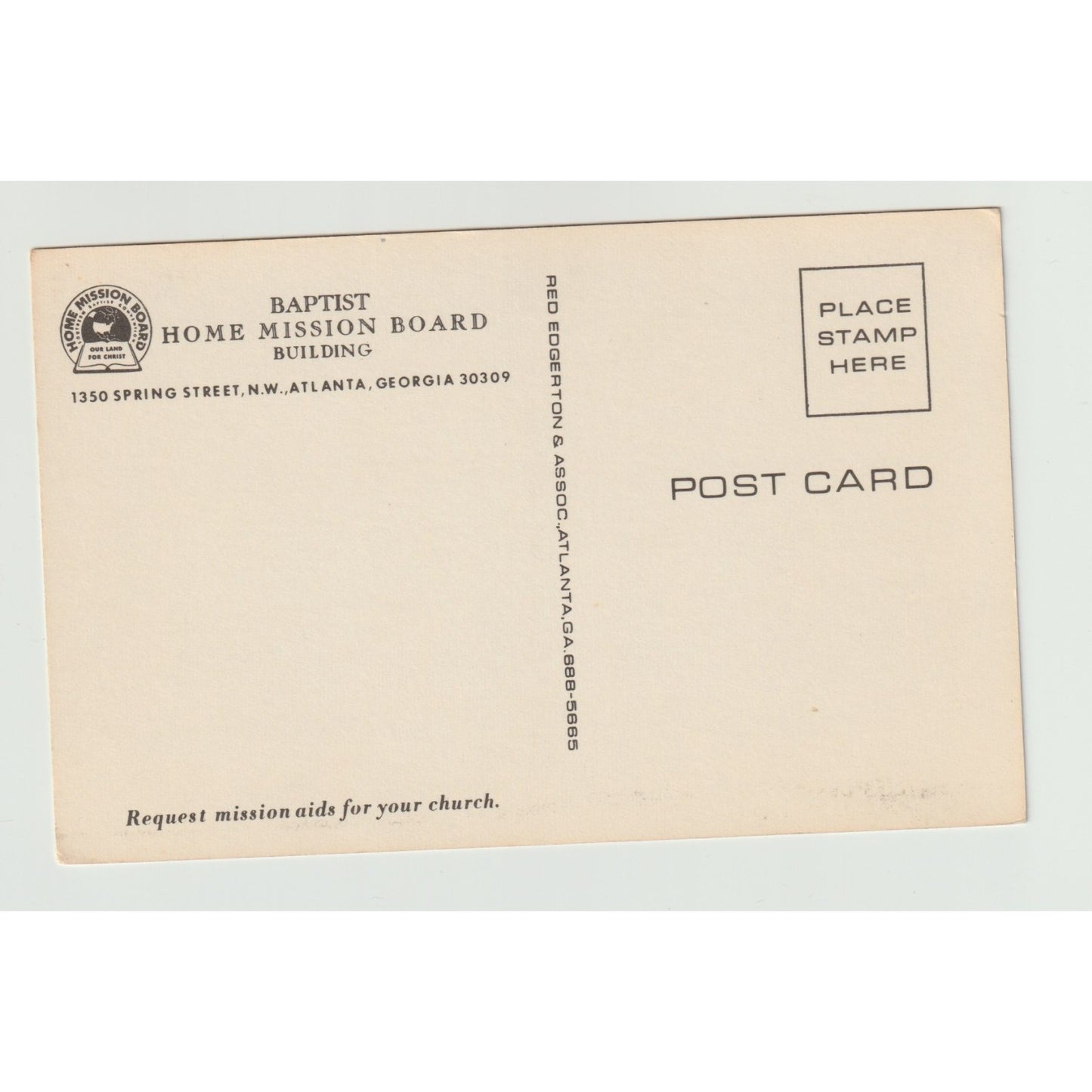 Postcard GA Georgia Atlanta Baptist Home Mission Building Chrome Unused
