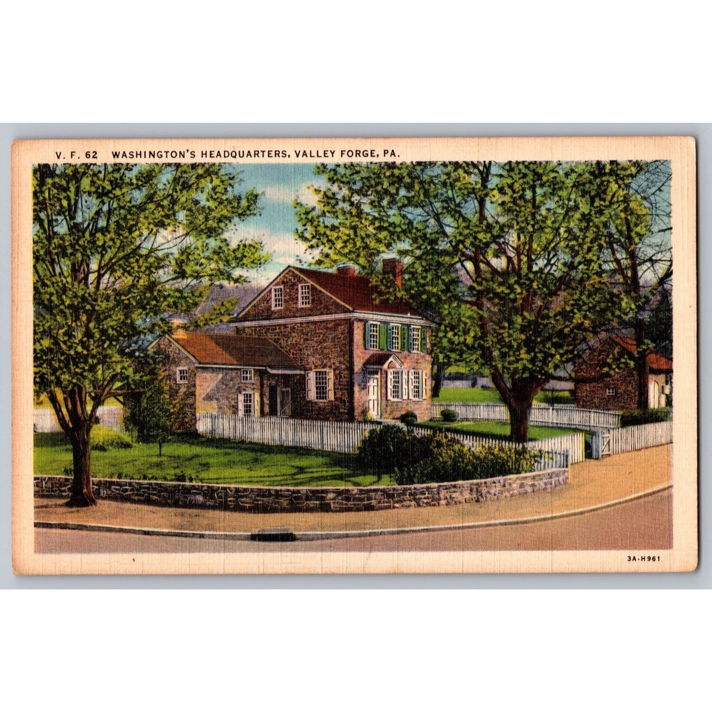 Valley Forge PA Pennsylvania Washington's Headquarters White Border Postcard