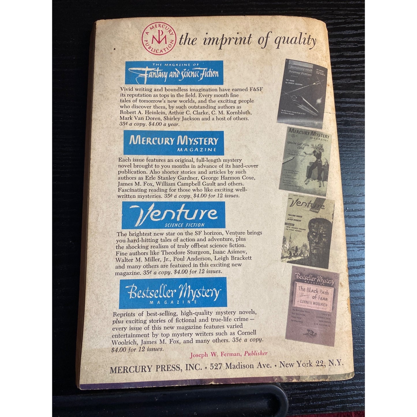 The Magazine Of Fantasy & Science Fiction June 1958 Volume 14 No. 6