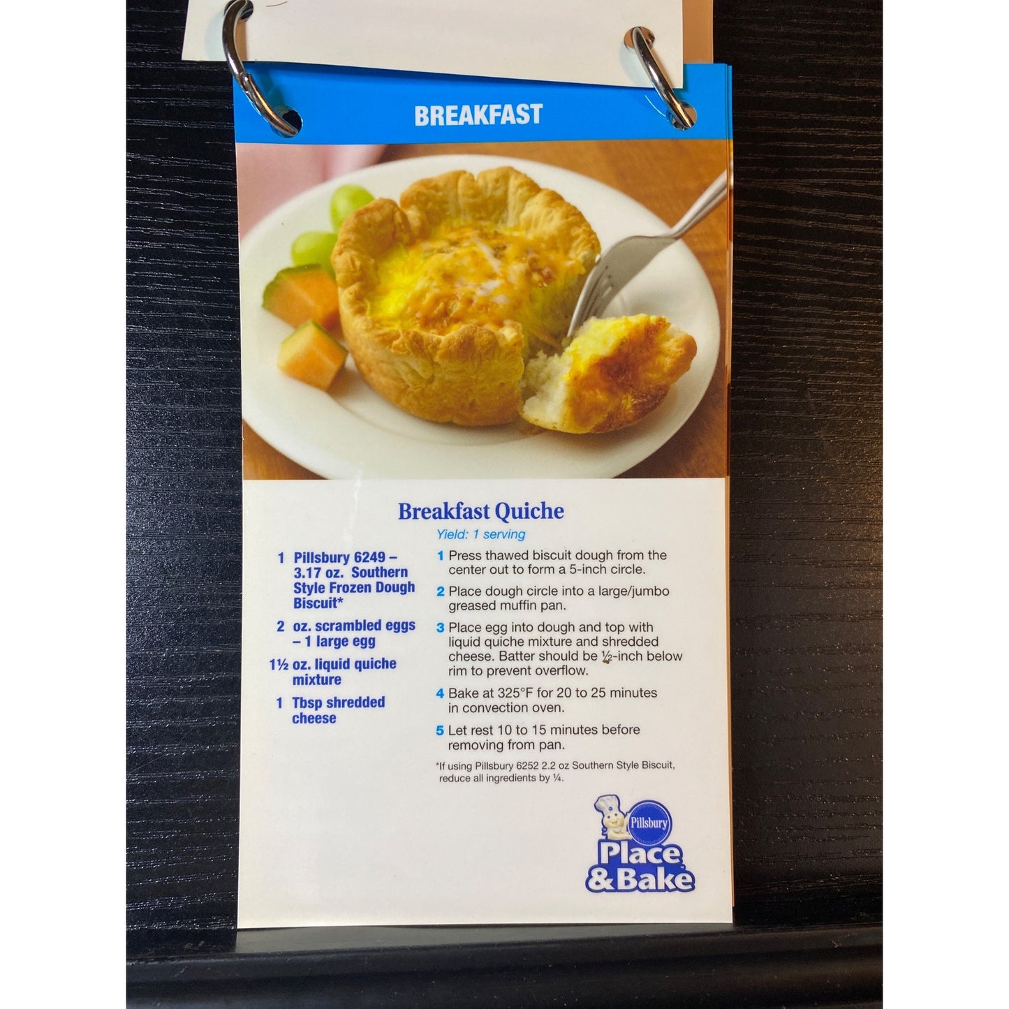 Pillsbury Place & Bake Recipe Card 2009 Set With Breakfast & Beyond Ideas