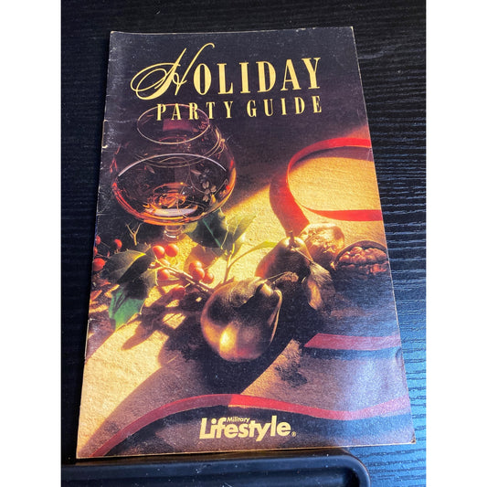 Military Lifestyle Holiday Party Guide Vintage 1990 Magazine Recipe Booklet