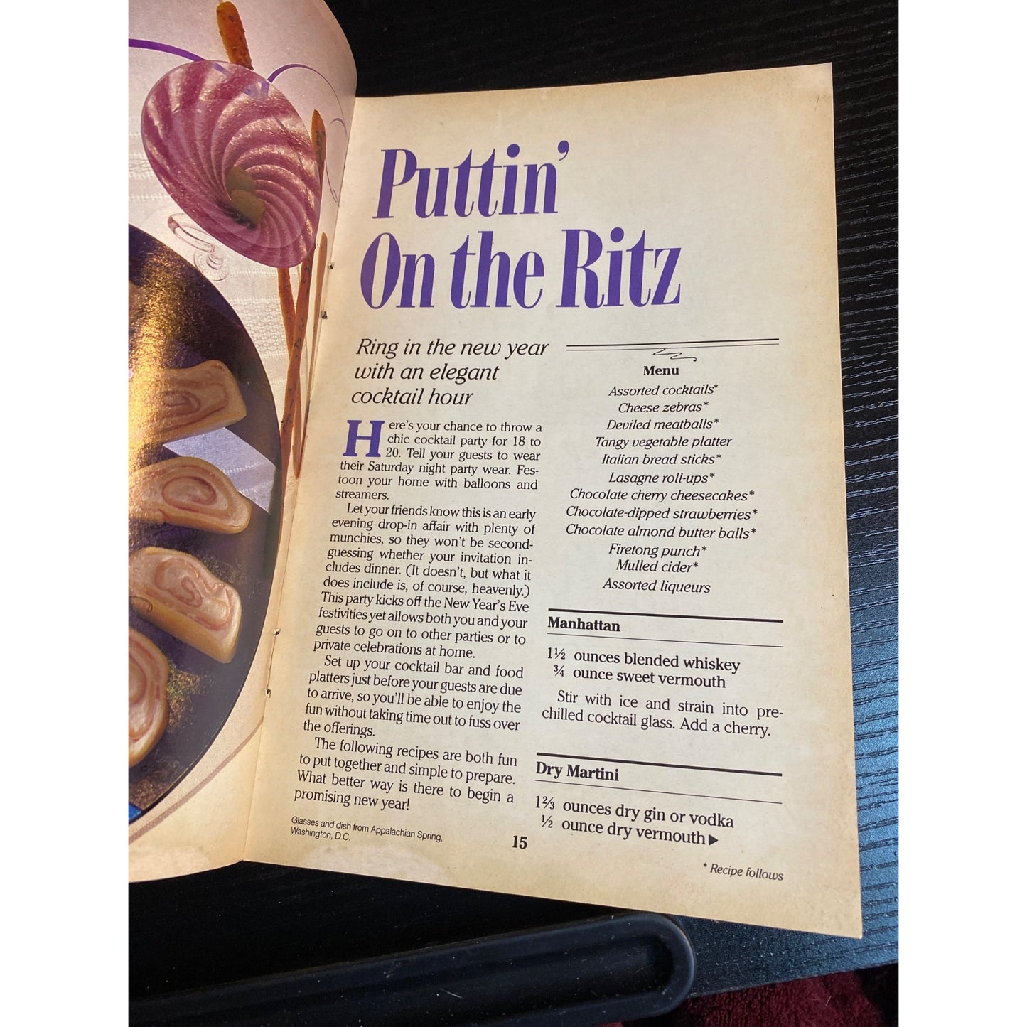 Military Lifestyle Holiday Party Guide Vintage 1990 Magazine Recipe Booklet