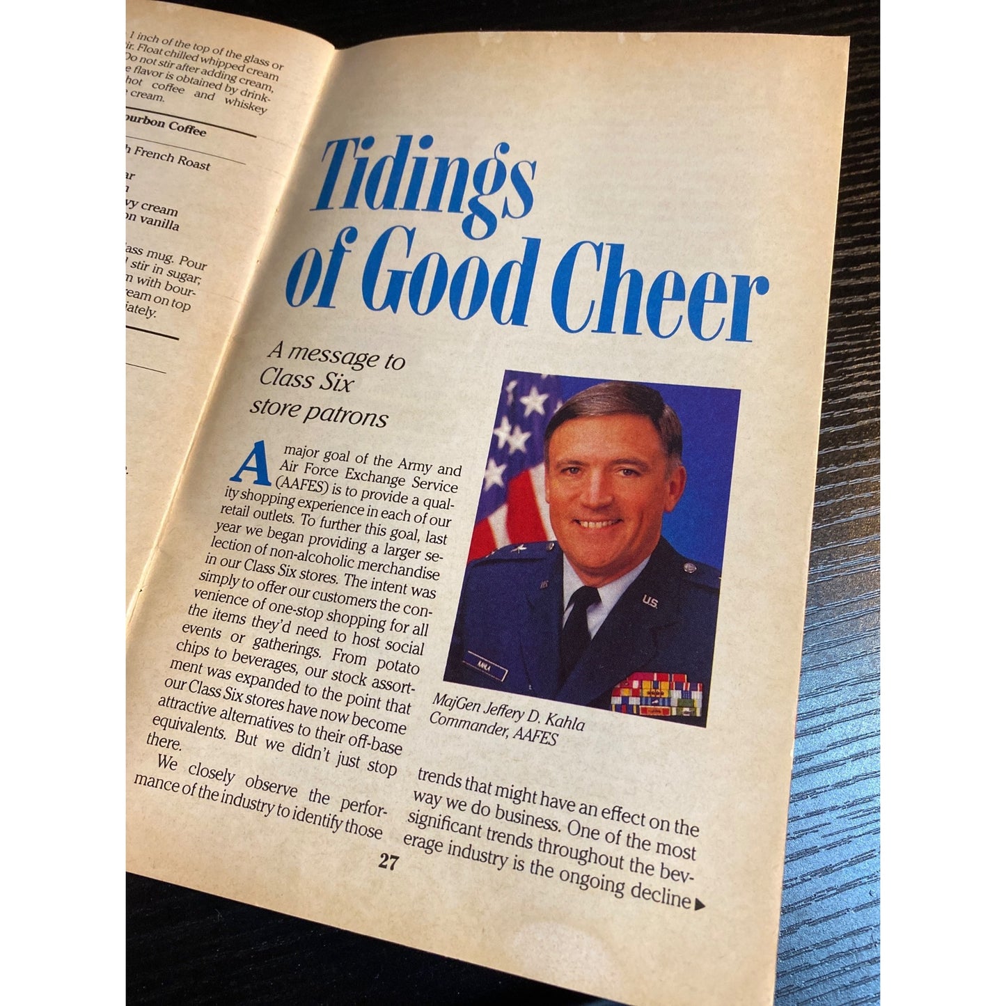 Military Lifestyle Holiday Party Guide Vintage 1990 Magazine Recipe Booklet