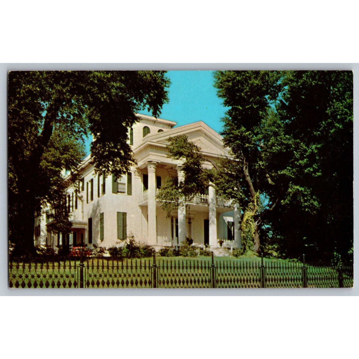 Natchez MS Mississippi Stanton Hall 1950s Chrome Postcard Deep South