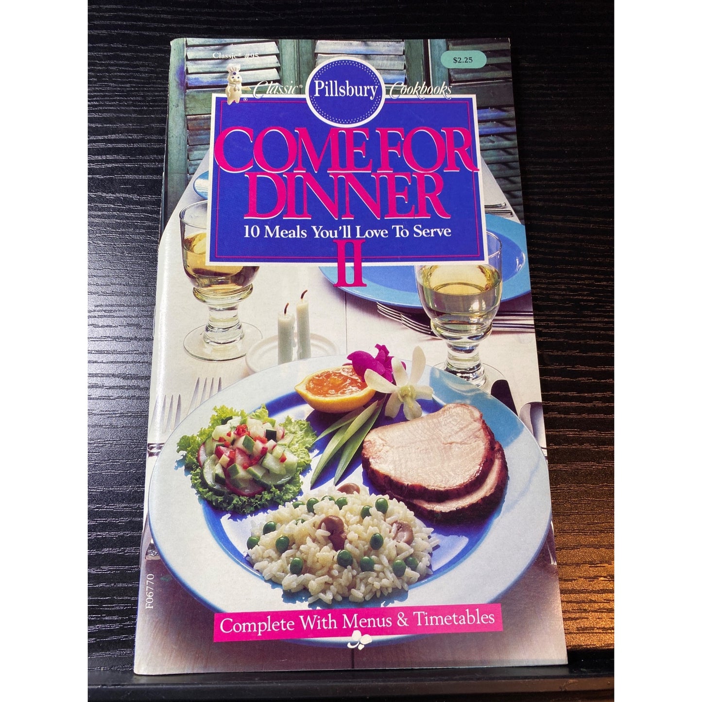 Pillsbury Classic Cookbook Booklet Come For Dinner II 1988 10 Meals With Menus