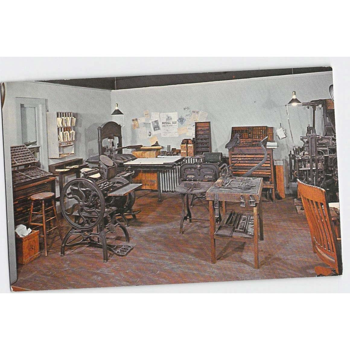 Topeka KS Kansas State Historical Society Interior Chrome Postcard Unused