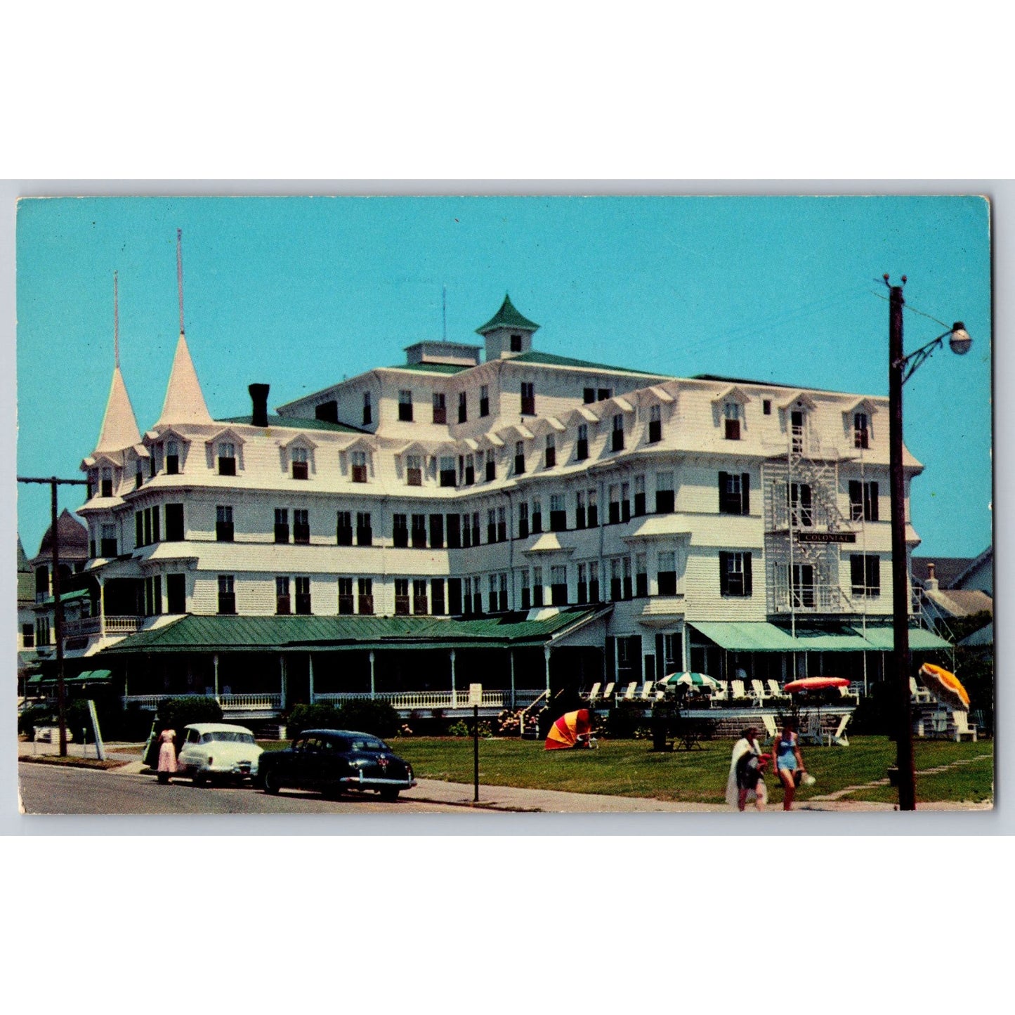 Cape May NJ New Jersey The Colonial Hotel Chrome Postcard Used 1963