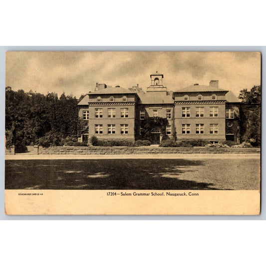 Naugatuck CT Connecticut  Salem Grammar School Undivided Back Postcard Unused