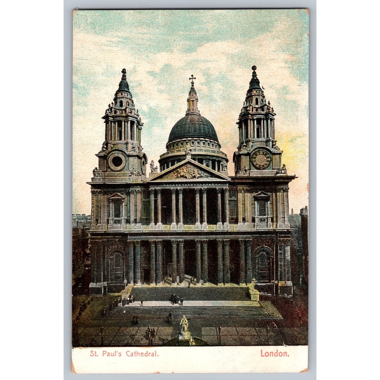 London England UK St Paul's Cathedral Early 1900s Divided Back Postcard Unused