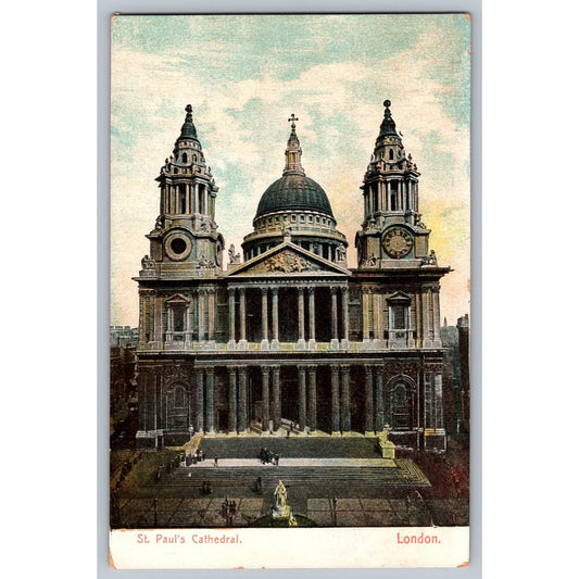 London England UK St Paul's Cathedral Early 1900s Divided Back Postcard Unused
