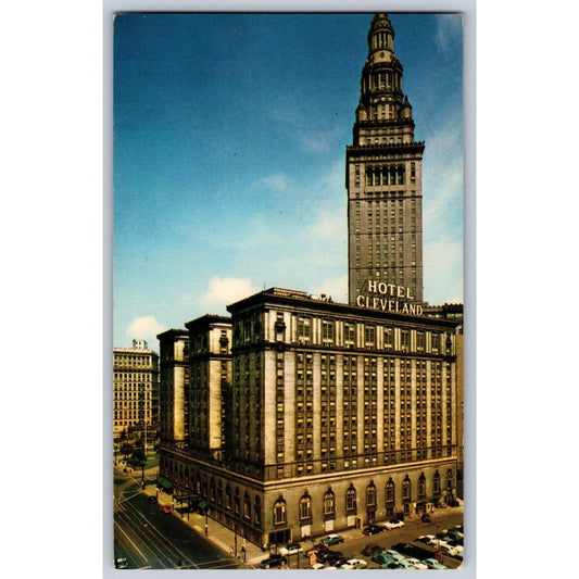 Cleveland OH Ohio Hotel Cleveland 1952s Chrome Postcard Unused
