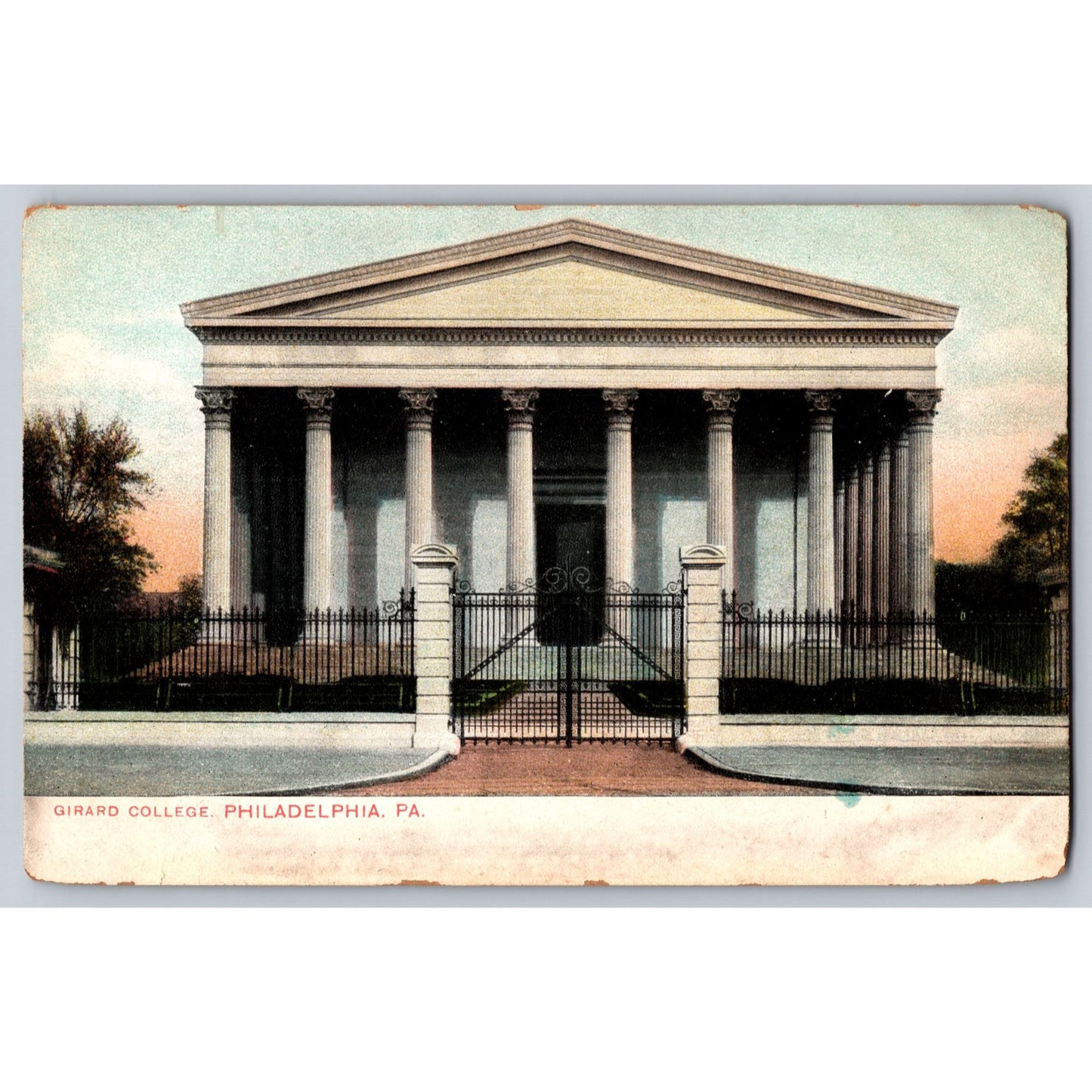 Philadelphia PA Pennsylvania Girard College Undivided Back Postcard Unused