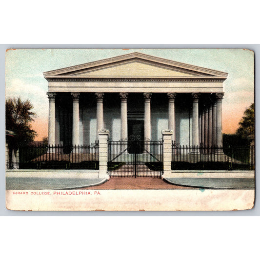 Philadelphia PA Pennsylvania Girard College Undivided Back Postcard Unused