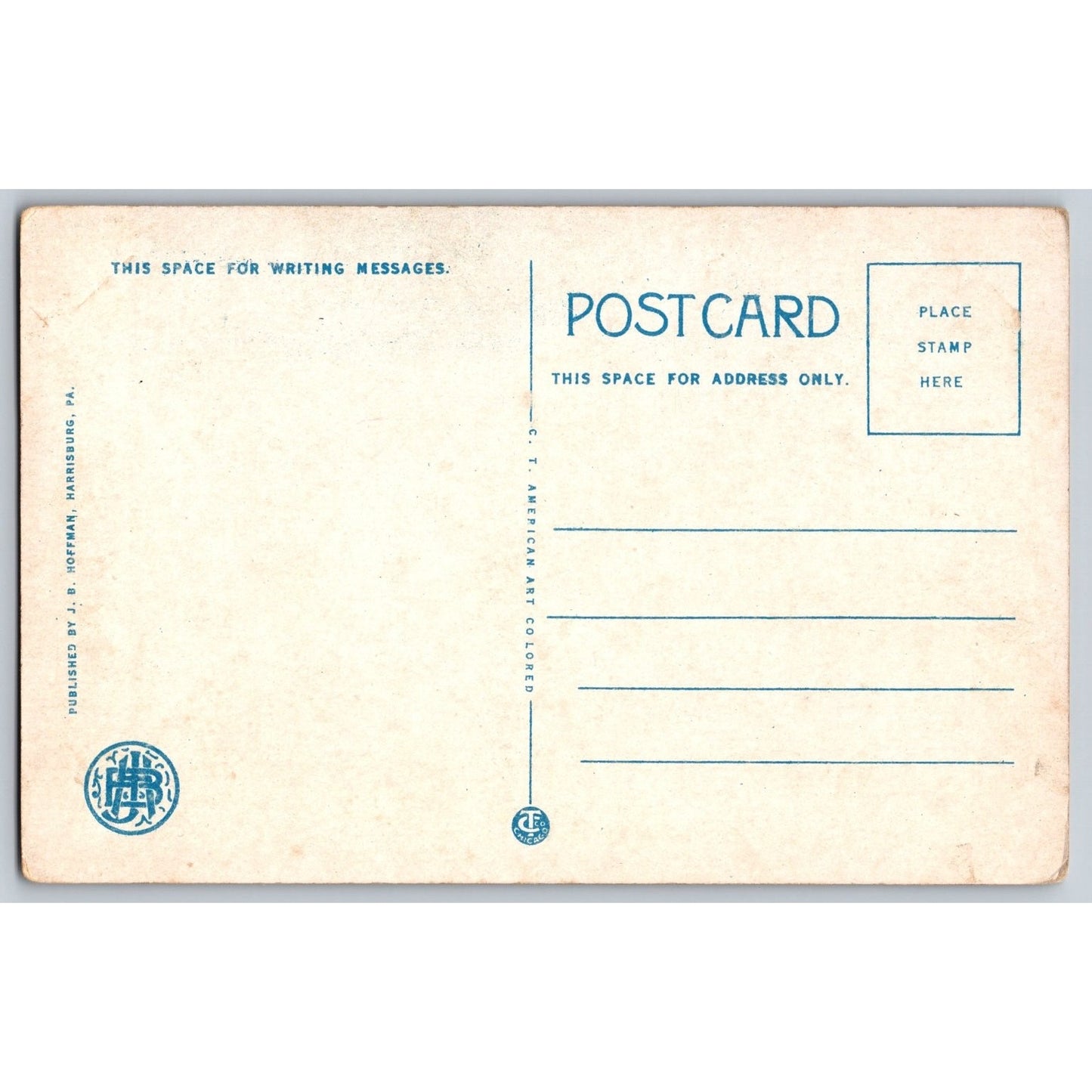 Harrisburg PA Pennsylvania State Capitol White Border Postcard J.B. Hoffman
