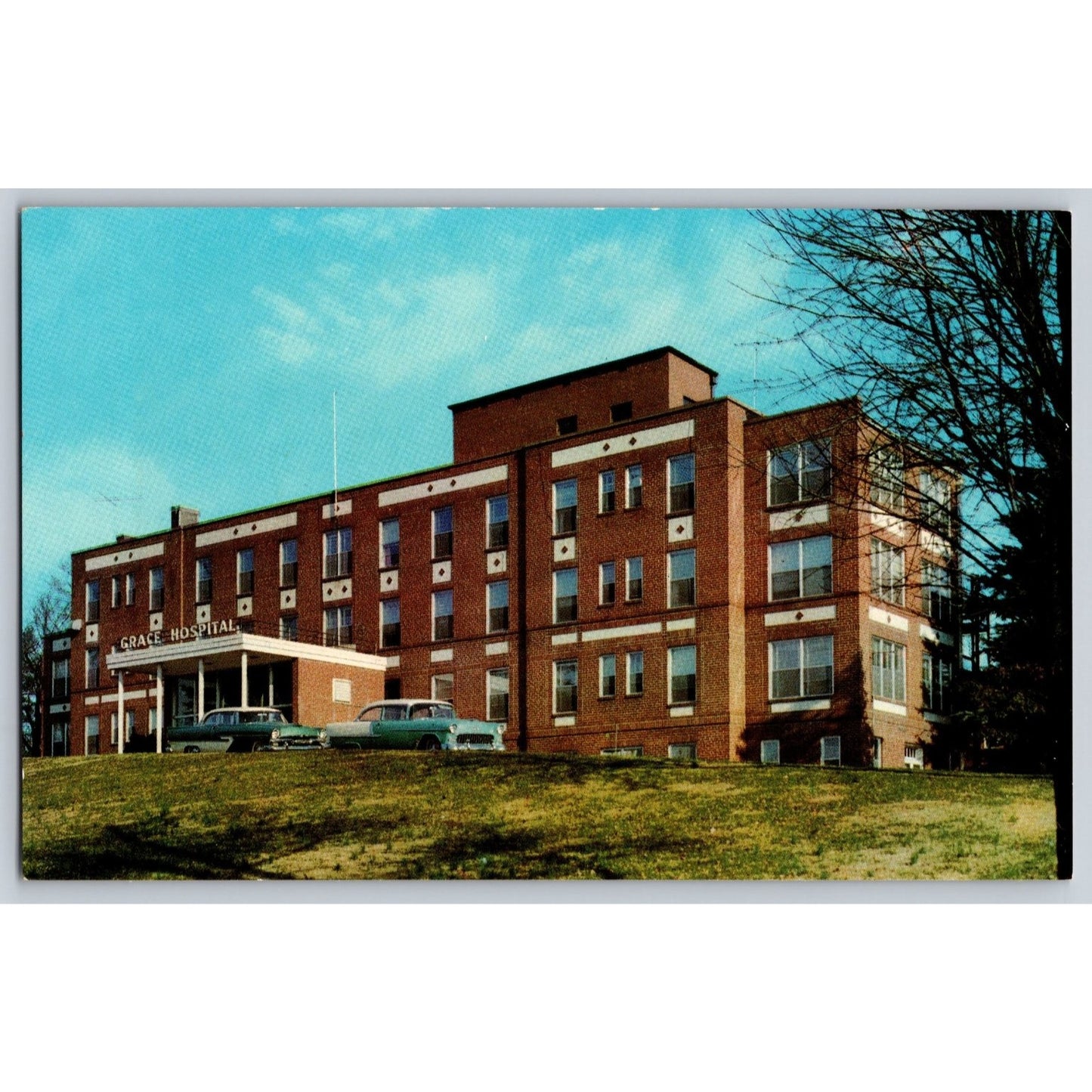 Morganton NC North Carolina Grace Hospital Chrome Postcard Unused Webb's Studio